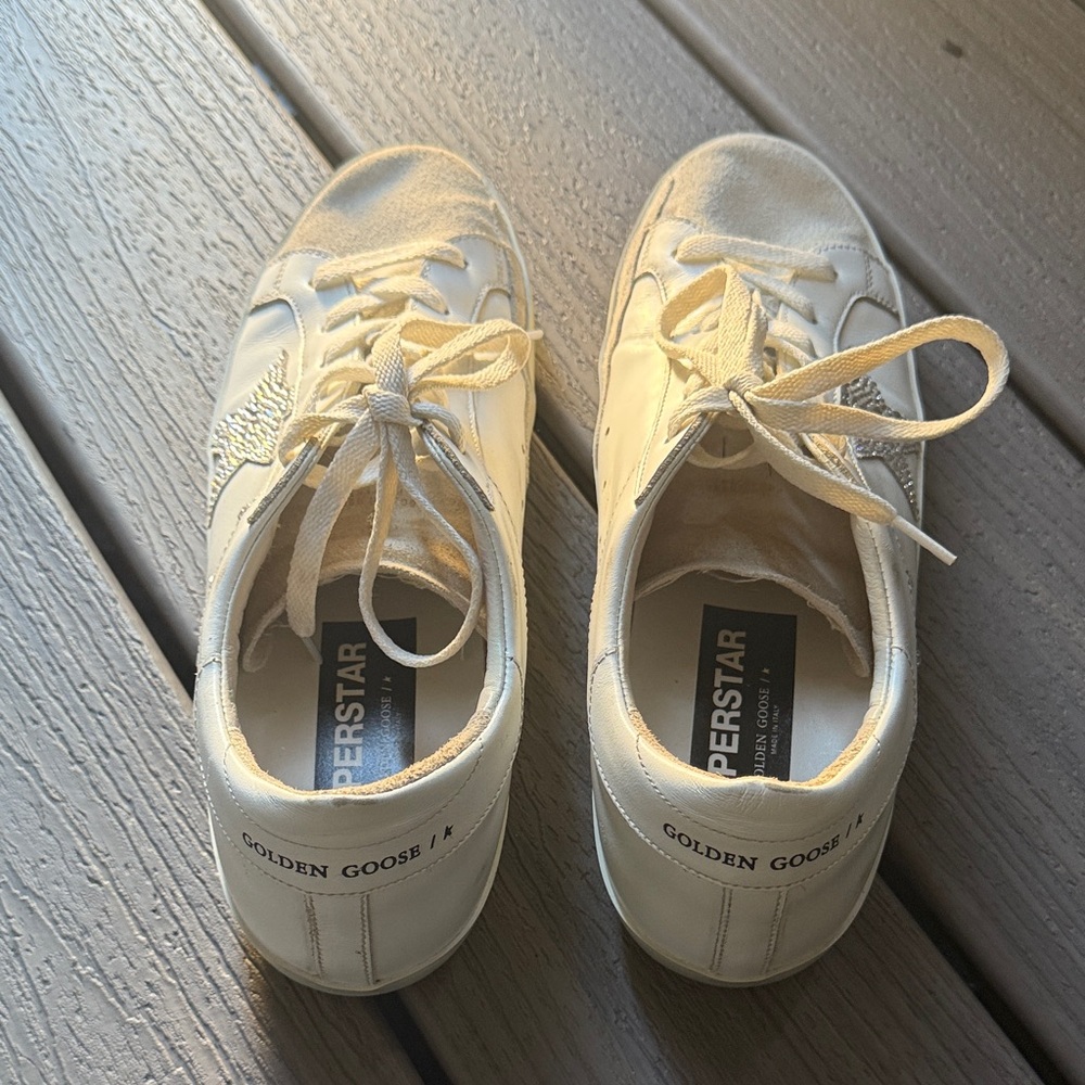 Golden Goose Women’s Super-Star with Swarovski crystals White Sneakers Size 42 - Picture 5 of 16
